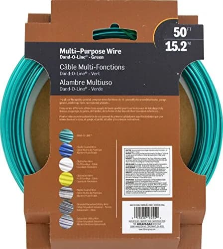 Hillman Green Plastic Coated Steel Wire for Clothesline Wire | 14 Gauge, 50 ft, Water & Sun Resistant thumbnail 3