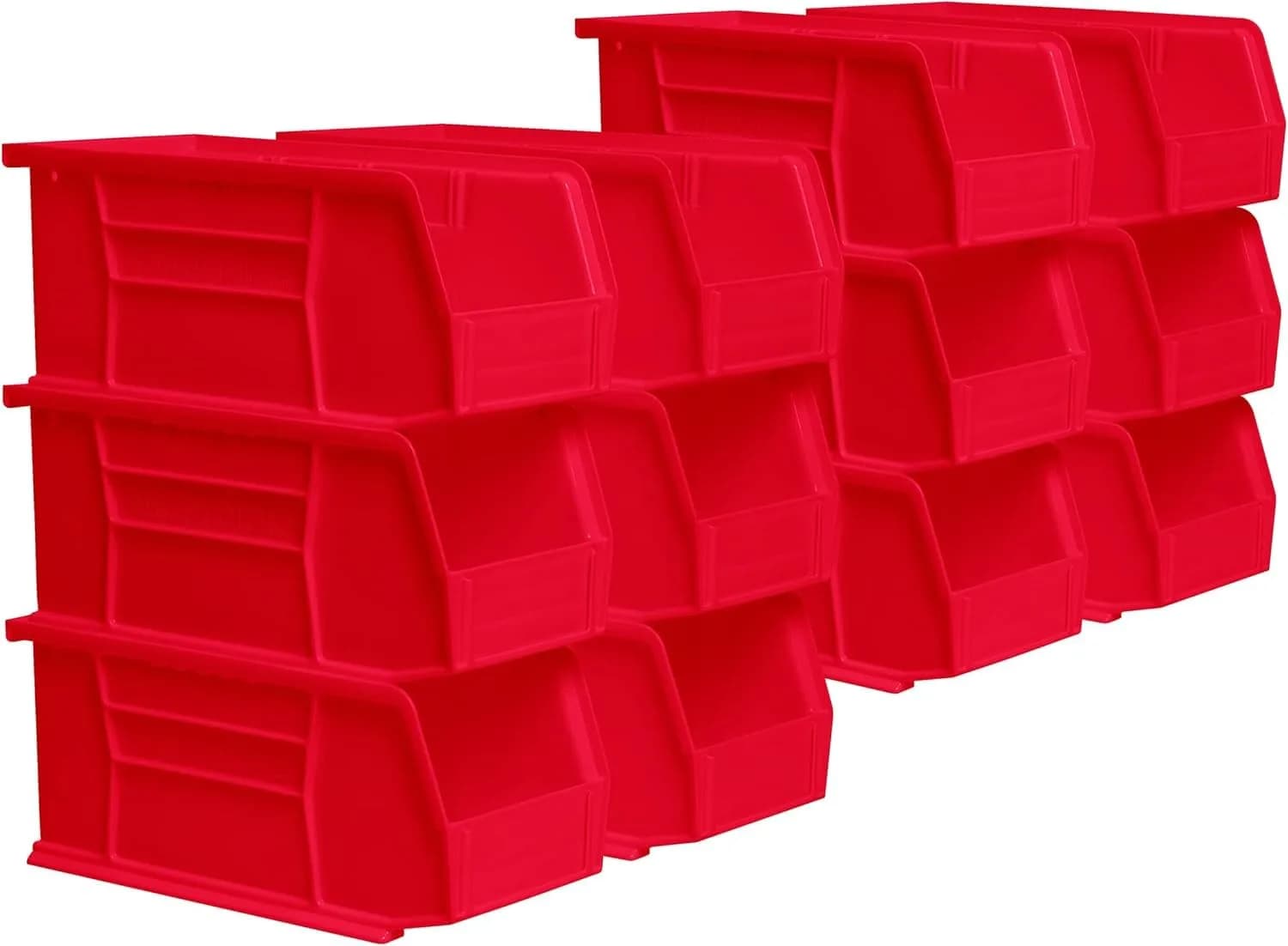 Akro-Mils 30230 AkroBins Plastic Storage Bins 11"x5"x5" Red | Heavy-Duty Stackable Organizer (70-120c) — Red