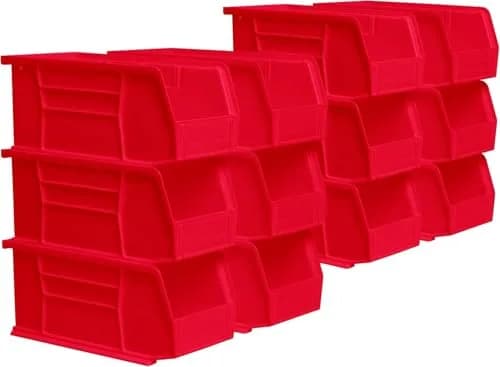 Akro-Mils 30230 AkroBins Plastic Storage Bins 11"x5"x5" Red | Heavy-Duty Stackable Organizer (70-120c) thumbnail 1