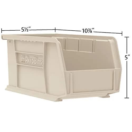 Akro-Mils 30230 AkroBins Plastic Storage Bins 11"x5"x5" Red | Heavy-Duty Stackable Organizer (70-120c) thumbnail 3