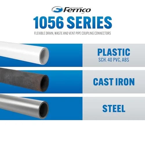 Fernco 4 In. x 4 In. Plastic to Plastic PVC Coupling | Polyvinyl Chloride Flexible Pipe Connector thumbnail 3