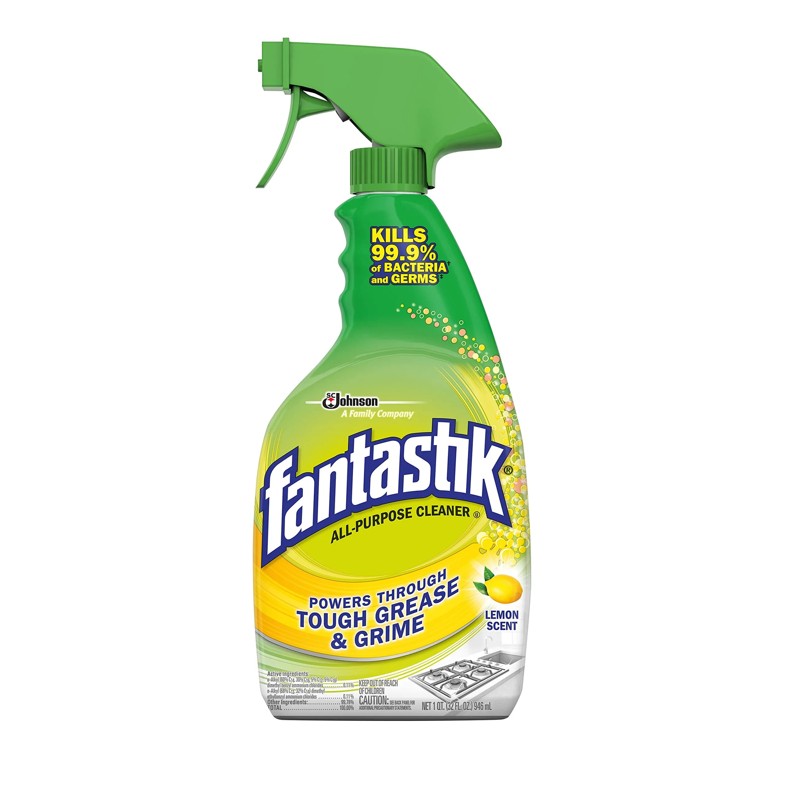 Fantastik All-Purpose Cleaner Trigger, Lemon Scent, 2857 ml (96 fl oz) | Powers Through Tough Grease & Grime - main product image