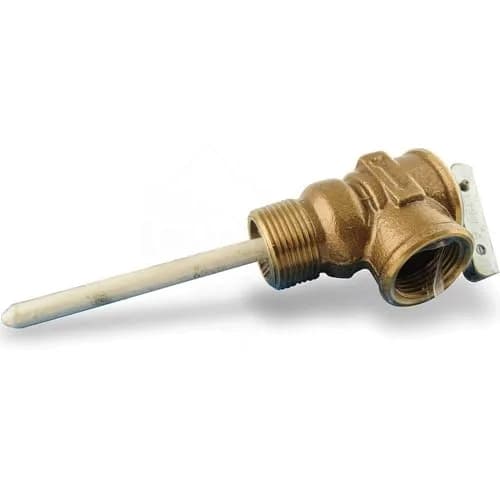 Camco Automatic Temperature and Pressure Relief Valve with Extension Probe & Lever | 3/4-inch NPT Brass Body, 150 PSI / 210°F Setting | CSA Certified thumbnail 1