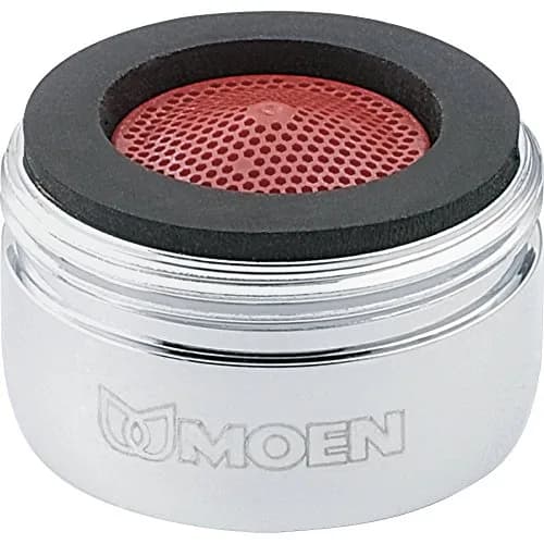 Moen 3919 Kitchen Faucet Aerator 2.2 GPM Male Thread 15/16"-27 1.25 cm (0.5 in) | Water Saving Chrome Finish thumbnail 1