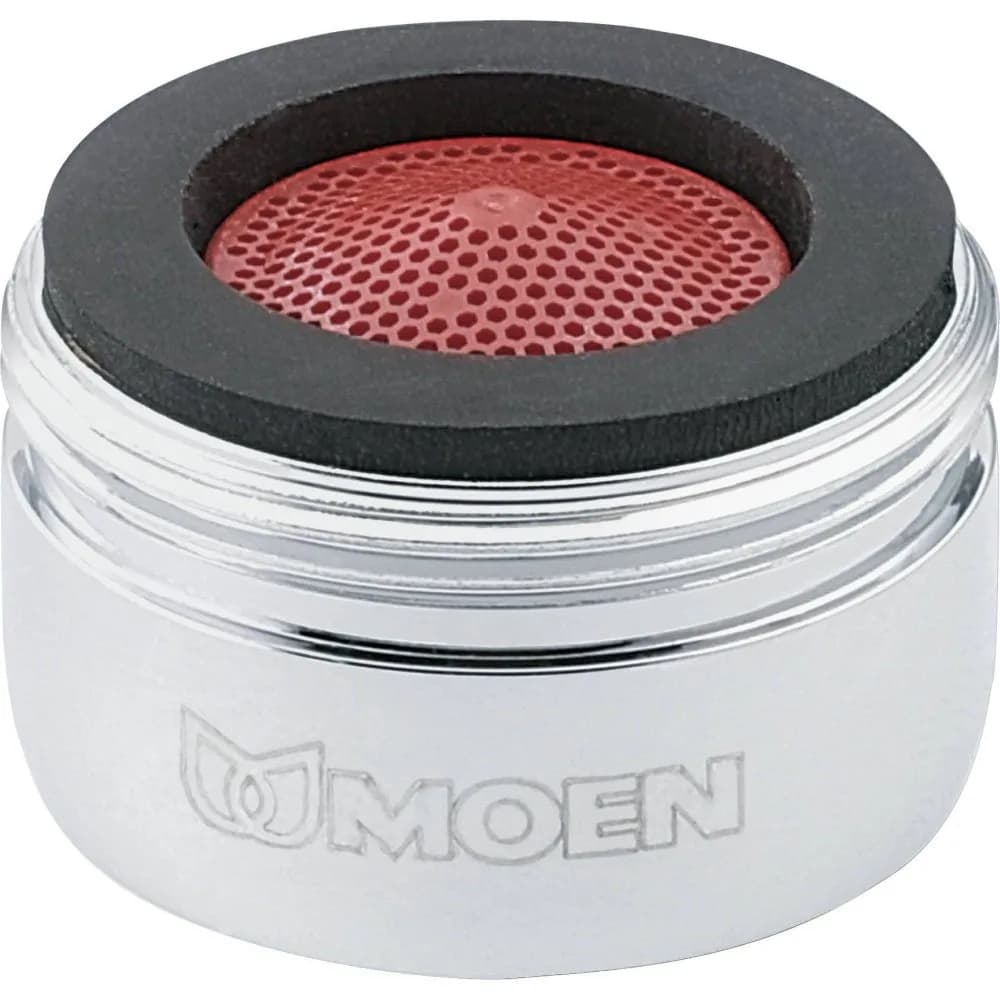 Moen 3919 Kitchen Faucet Aerator 2.2 GPM Male Thread 15/16"-27 1.25 cm (0.5 in) | Water Saving Chrome Finish — Chrome