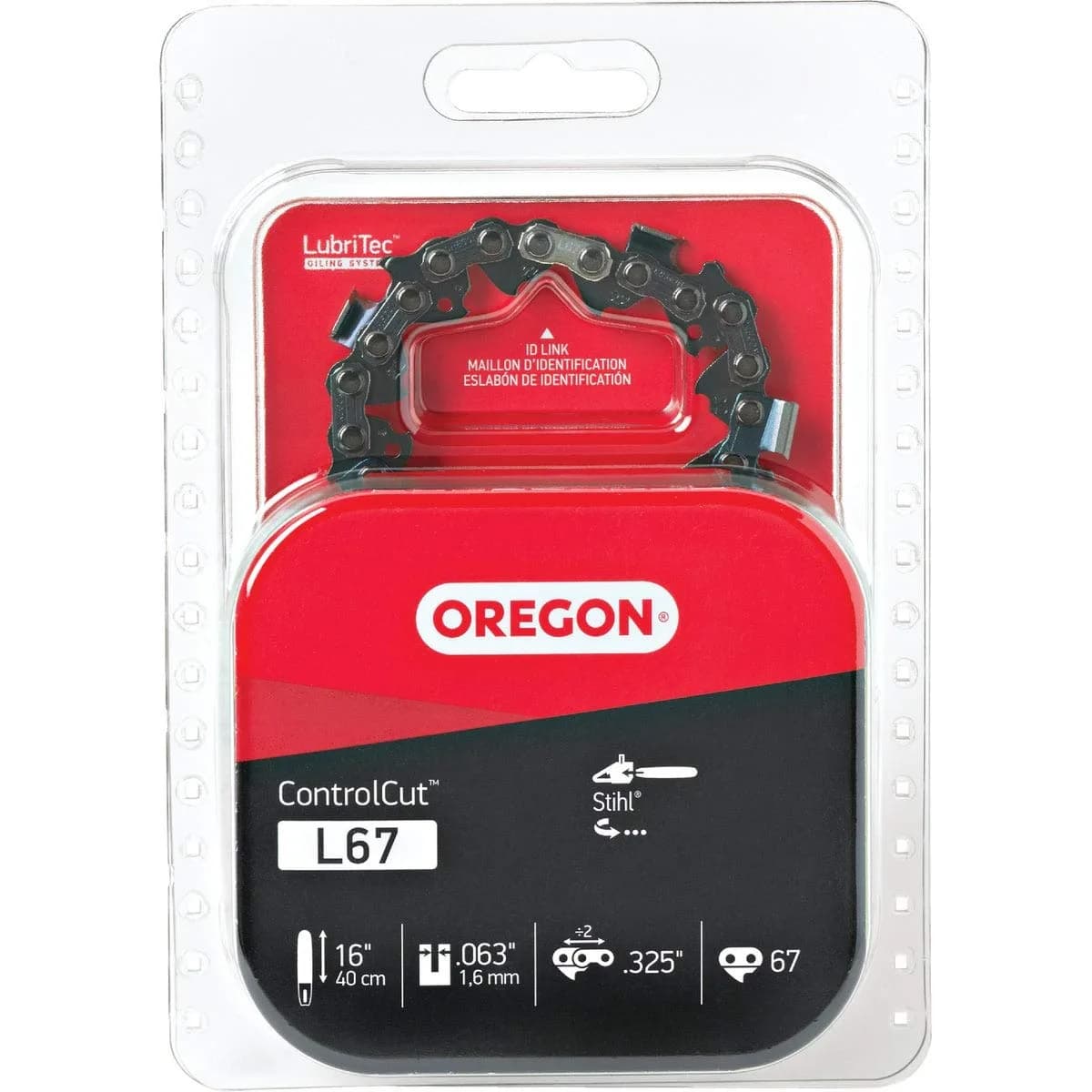 Oregon Chainsaw Chain for 16" Bar, .325" Pitch, .063" Gauge, 67 Drive Links | Durable, U.S.-Made - main product image