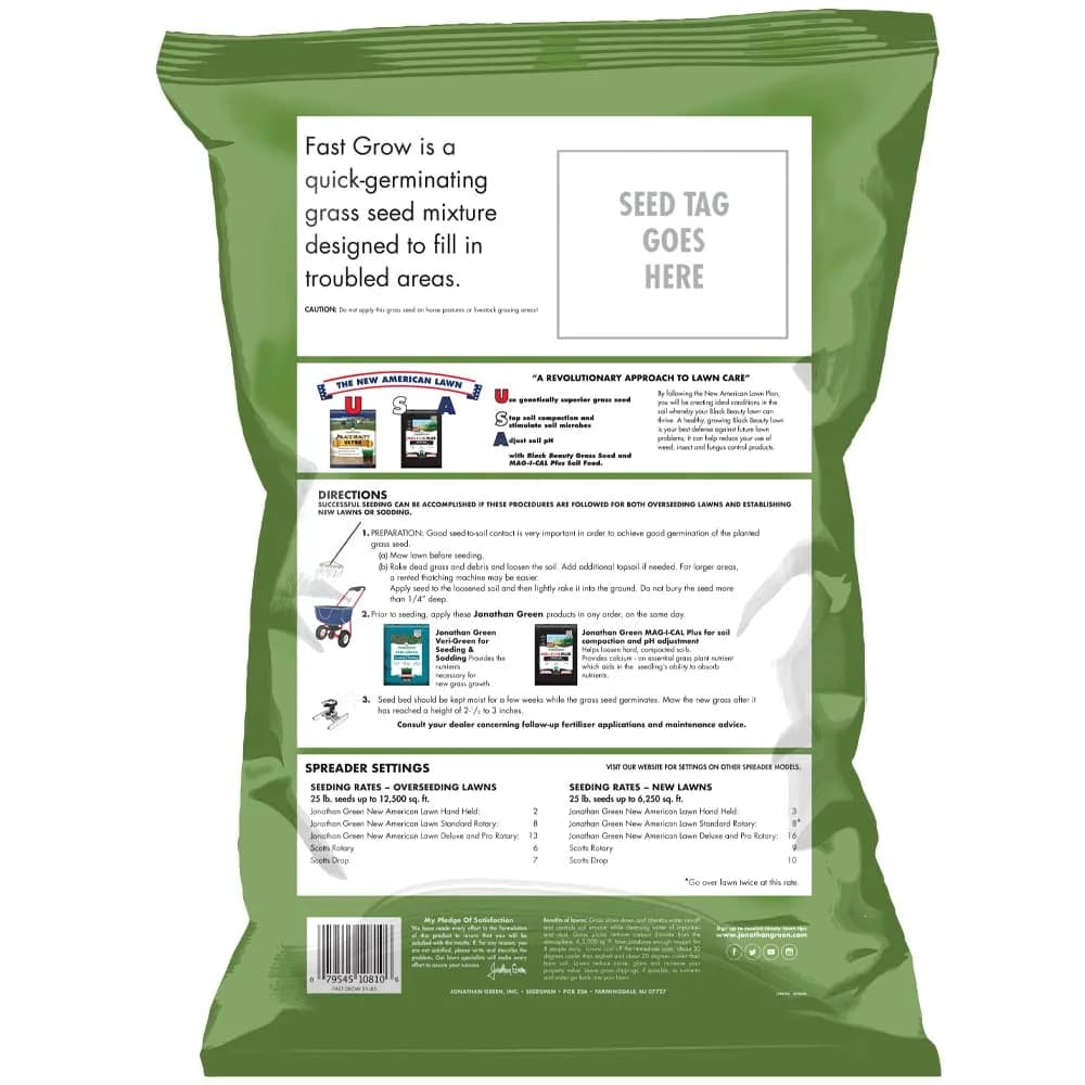 Jonathan Green Fast Grow Grass Seed - Cool Season Lawn Seed 11.34 kg (25 lb) | Quick Turf for Sun & Shade - view 2