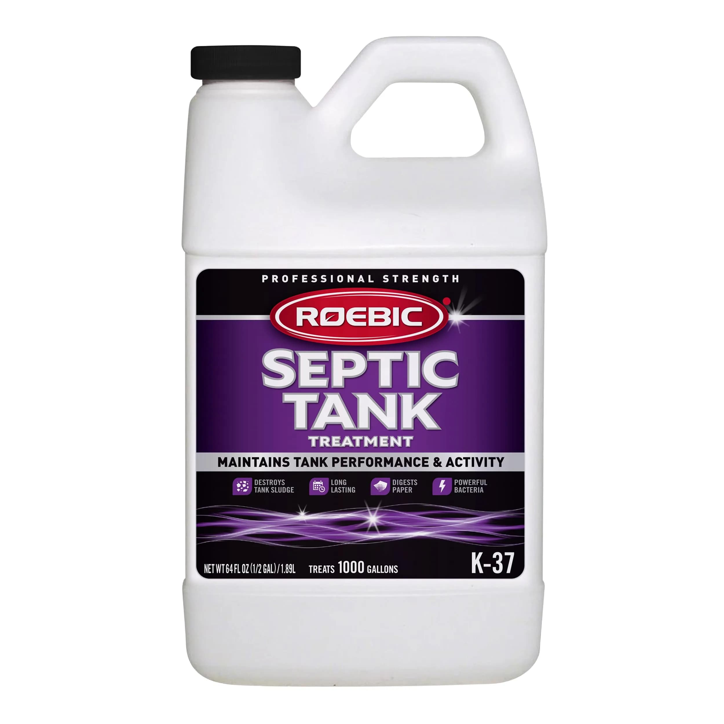 Roebic K-37-H Septic Tank Treatment 64 Fl Oz (1.89 L) | Promotes Efficient Breakdown & Reduces Odors