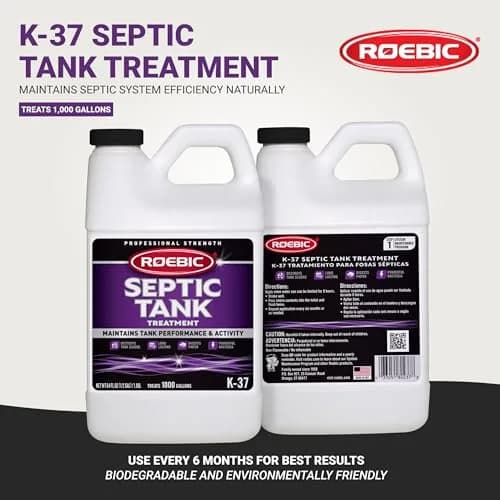 Roebic K-37-H Septic Tank Treatment 64 Fl Oz (1.89 L) | Promotes Efficient Breakdown & Reduces Odors thumbnail 2