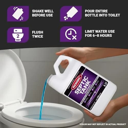 Roebic K-37-H Septic Tank Treatment 64 Fl Oz (1.89 L) | Promotes Efficient Breakdown & Reduces Odors thumbnail 3