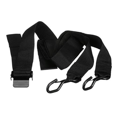 SEACHOICE 16 Ft. x 2 Inch Black Gunwale Trailer Tie Down Strap with J-Hook | Secures Boats on Highway thumbnail 3