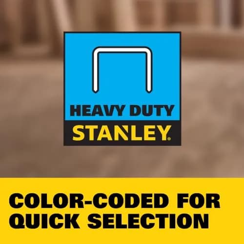 STANLEY Heavy-Duty Narrow Crown Staples 3/8 in (10mm) | 1000-Pack for Insulation & Roofing thumbnail 3