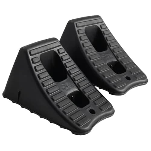 FloTool Heavy Duty Wheel Chock Set | 0.2 kg (0.44 lb) Each | Secure Vehicle Immobilization thumbnail 1