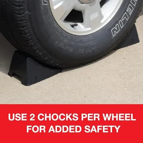 FloTool Heavy Duty Wheel Chock Set | 0.2 kg (0.44 lb) Each | Secure Vehicle Immobilization thumbnail 5