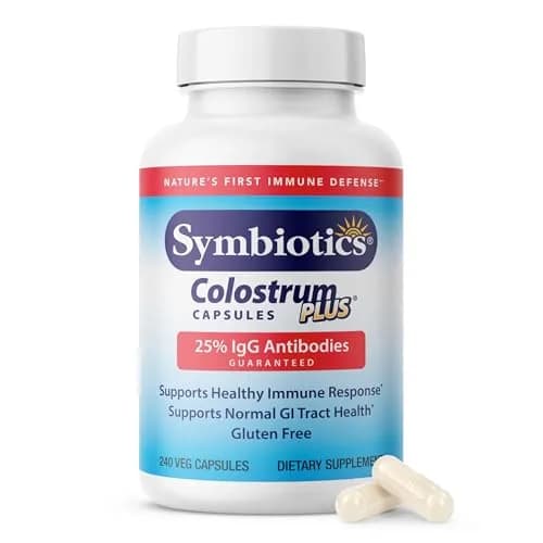 Symbiotics Colostrum Vegetable Capsules, 240 Count | Supports Immune & Digestive Wellness thumbnail 1