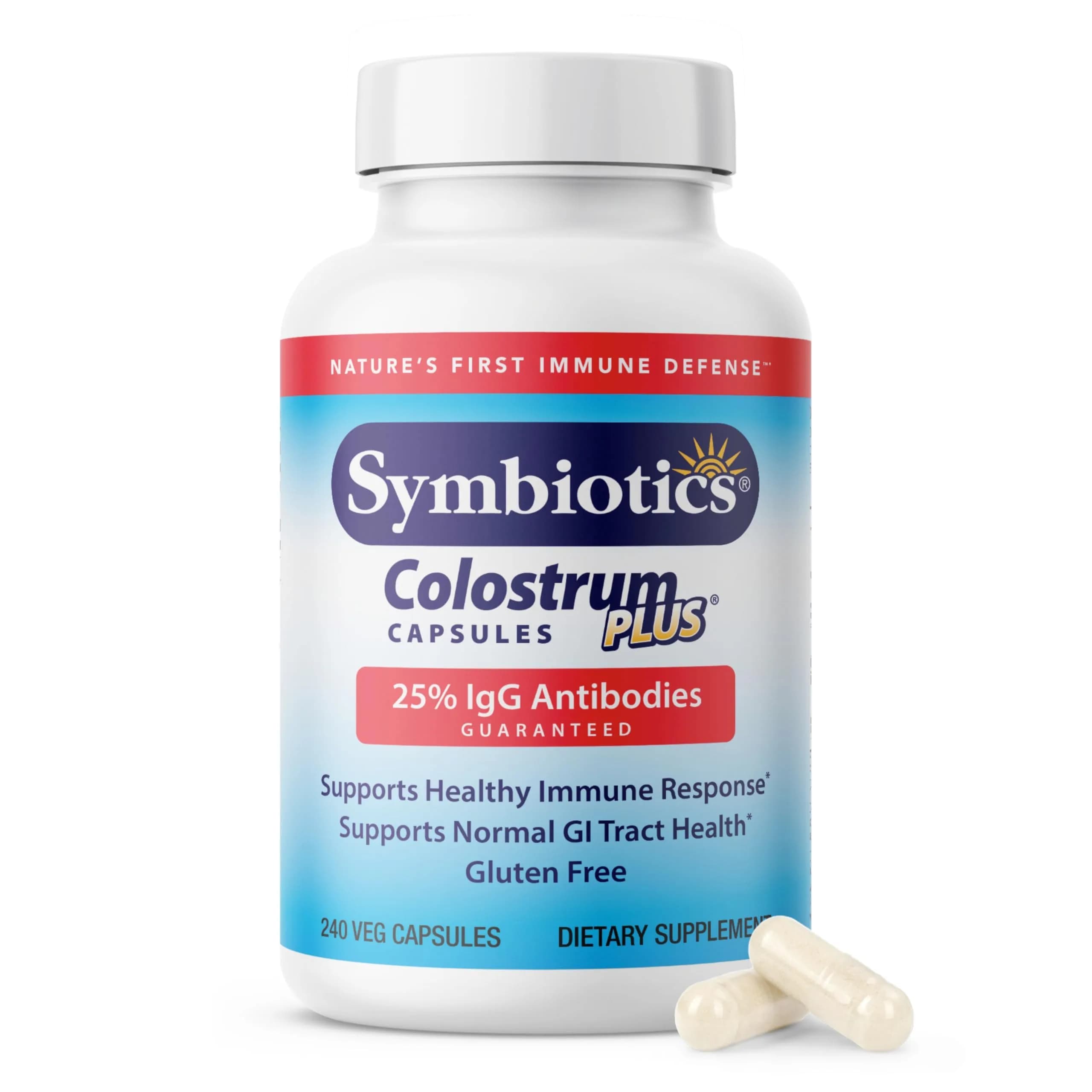 Symbiotics Colostrum Vegetable Capsules, 240 Count | Supports Immune & Digestive Wellness — Default