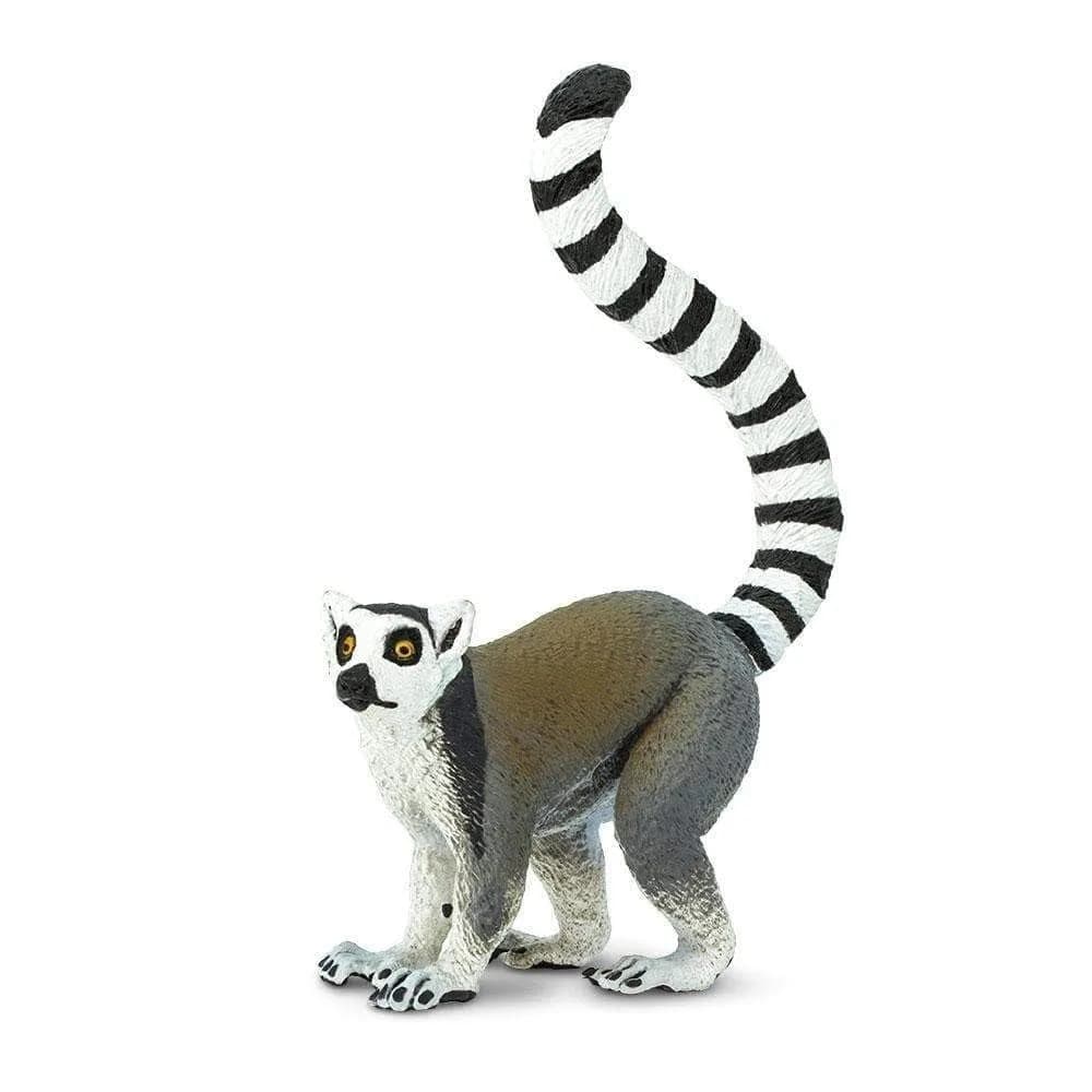 Safari Ltd. Ring-Tailed Lemur Toy - 4 Inch Wildlife Figure for Kids Ages 3+ | Madagascar Primate Play