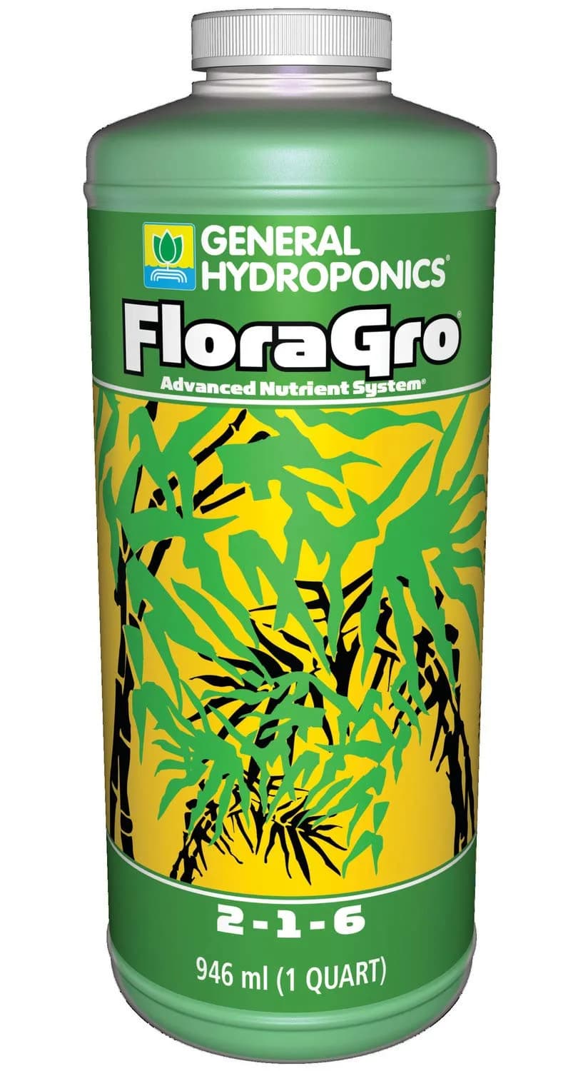 General Hydroponics FloraGro Liquid Nutrient 0.9L (1 Quart) | Stimulates Vegetative Growth - main product image