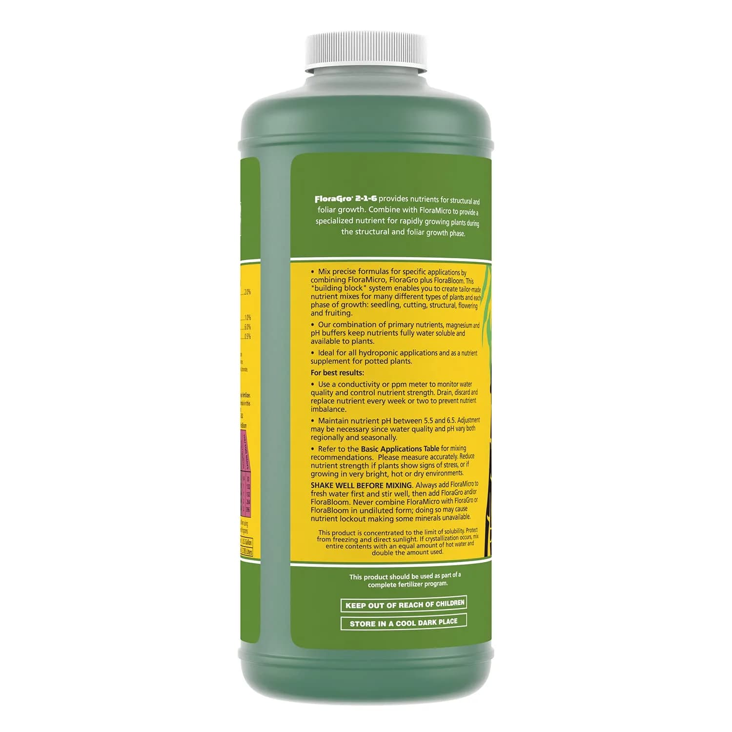 General Hydroponics FloraGro Liquid Nutrient 0.9L (1 Quart) | Stimulates Vegetative Growth - view 6