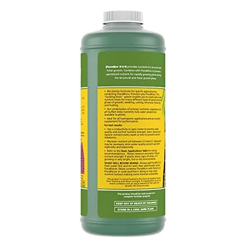General Hydroponics FloraGro Liquid Nutrient 0.9L (1 Quart) | Stimulates Vegetative Growth thumbnail 6