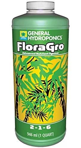 General Hydroponics FloraGro Liquid Nutrient 0.9L (1 Quart) | Stimulates Vegetative Growth thumbnail 1