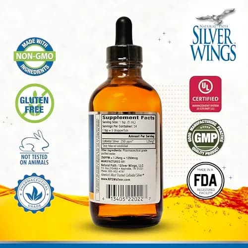 Natural Path Silver Wings Colloidal Silver Liquid 4 fl oz thumbnail 2