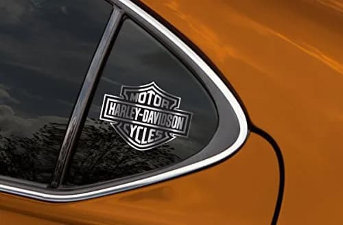 CHROMA Harley Davidson Classic Emblemz Decal 6" x 8" | Embossed Chrome Vinyl Sticker for Motorcycles thumbnail 2