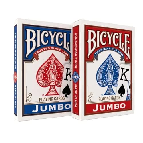 Bicycle Jumbo Index Playing Cards 2-Pack (Poker Size) | Large Print for Clearer Gameplay thumbnail 1