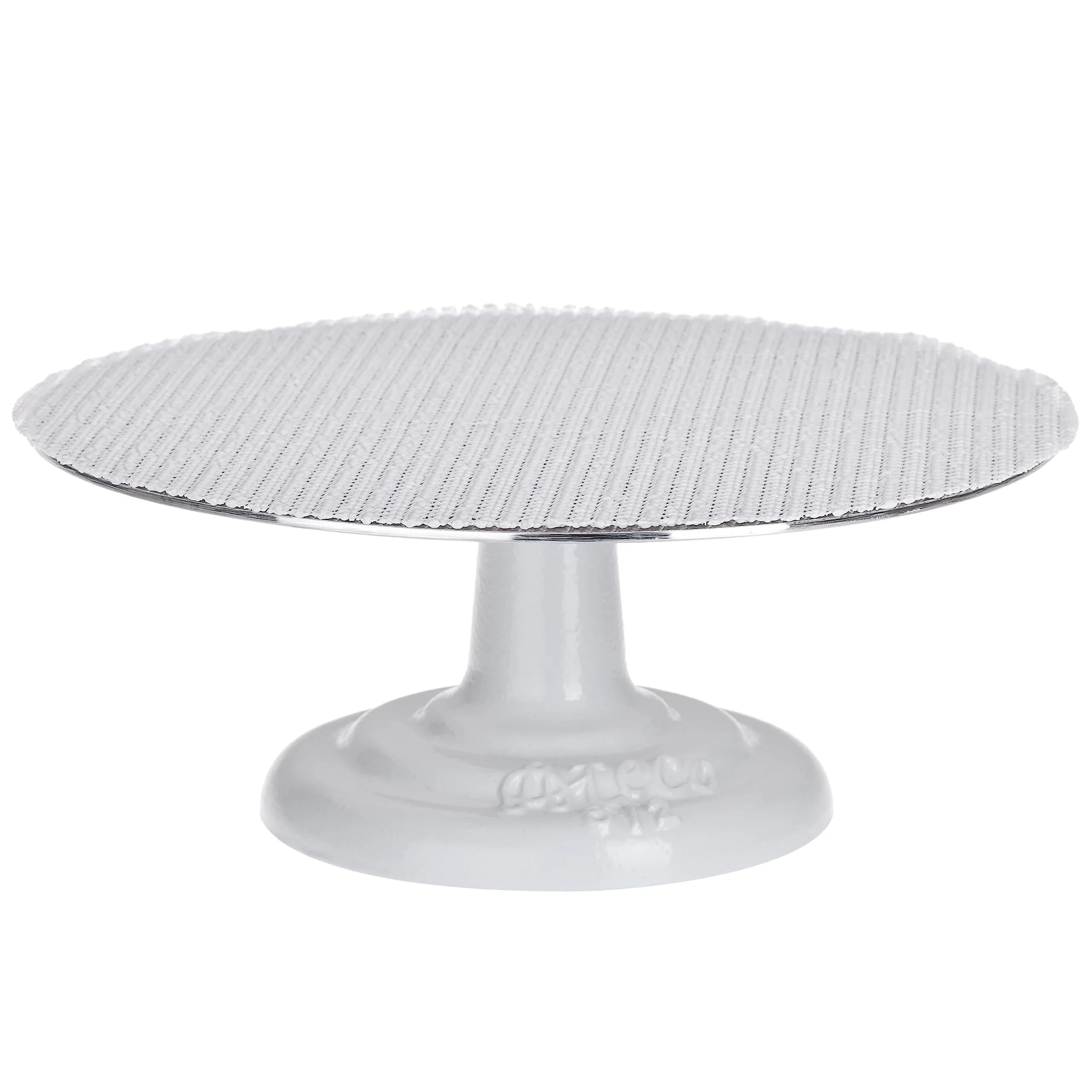 Ateco 12" Cast Iron Cake Stand with Non-Slip Pad | Heavy Duty, Durable & Made in USA