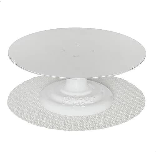 Ateco 12" Cast Iron Cake Stand with Non-Slip Pad | Heavy Duty, Durable & Made in USA thumbnail 2