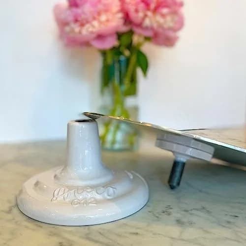 Ateco 12" Cast Iron Cake Stand with Non-Slip Pad | Heavy Duty, Durable & Made in USA thumbnail 4