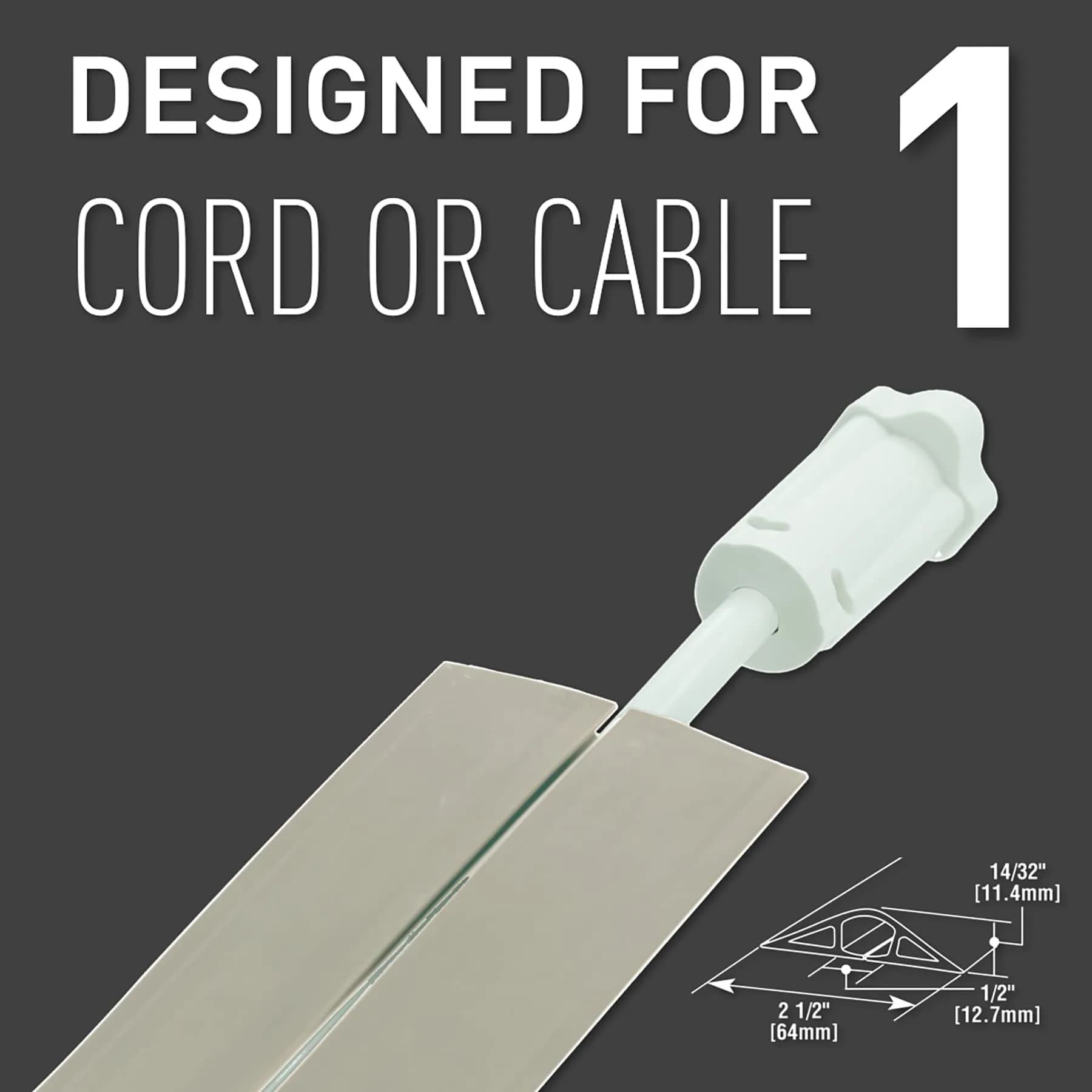 Wiremold Corduct Ivory 5 ft Over Floor Cord Cover for Trip-Free Cable Management - view 3