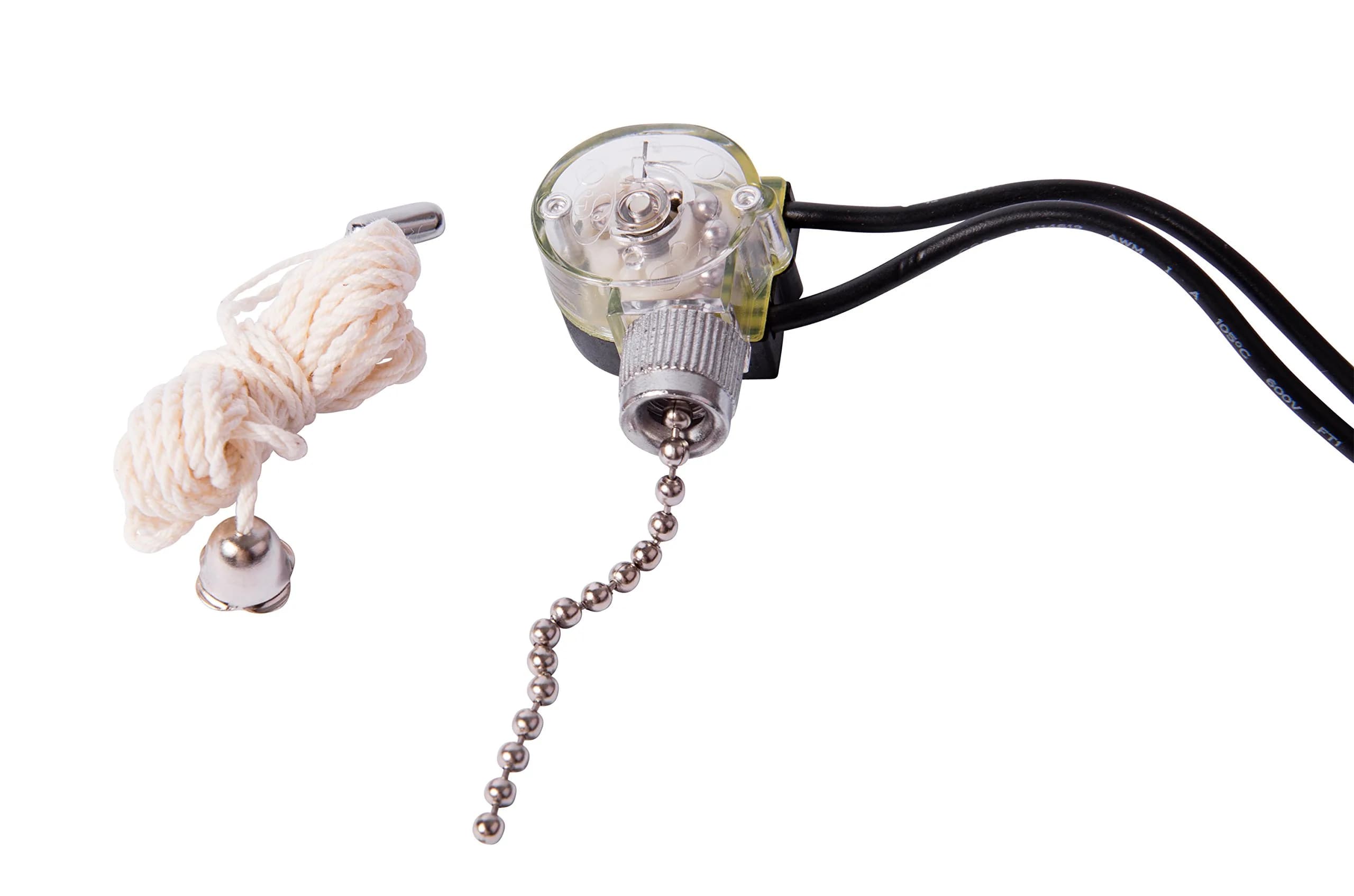 Gardner Bender GSW-31 Electrical Pull Chain Switch, SPST, ON-OFF, 6 A/125V AC, Nickel — Nickel