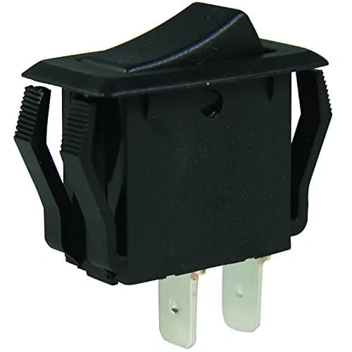 Gardner Bender GSW-41 Rocker Switch, SPST ON-OFF, 16A/125V AC, Spade Terminal, Black | Panel Mount Electrical Switch thumbnail 1