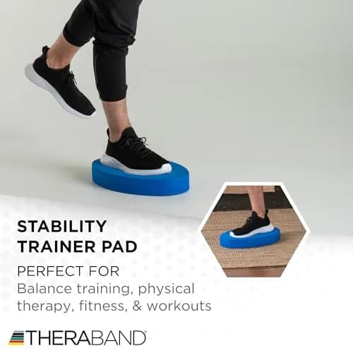 THERABAND Stability Trainer Pad Intermediate Soft Blue Foam Balance Pad 41.5cm (16.35") | Core Strength & Stability thumbnail 7