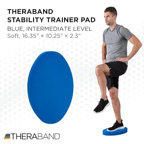 THERABAND Stability Trainer Pad Intermediate Soft Blue Foam Balance Pad 41.5cm (16.35") | Core Strength & Stability thumbnail 2