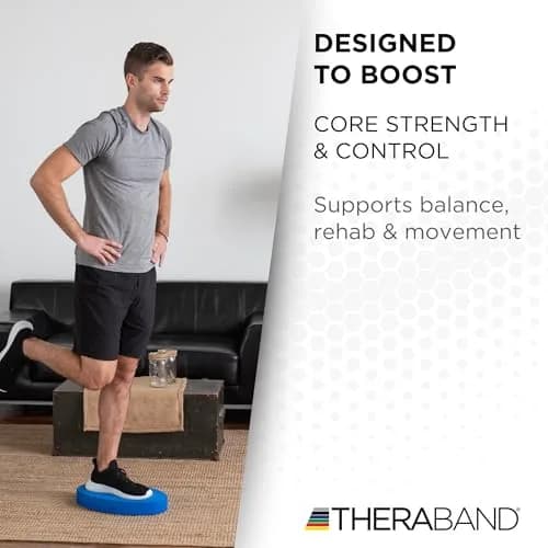 THERABAND Stability Trainer Pad Intermediate Soft Blue Foam Balance Pad 41.5cm (16.35") | Core Strength & Stability thumbnail 3