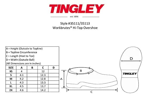 TINGLEY PVC Hi-Top Black Overshoes Large Size 9.5-11 | Waterproof Work Shoe Cover thumbnail 4