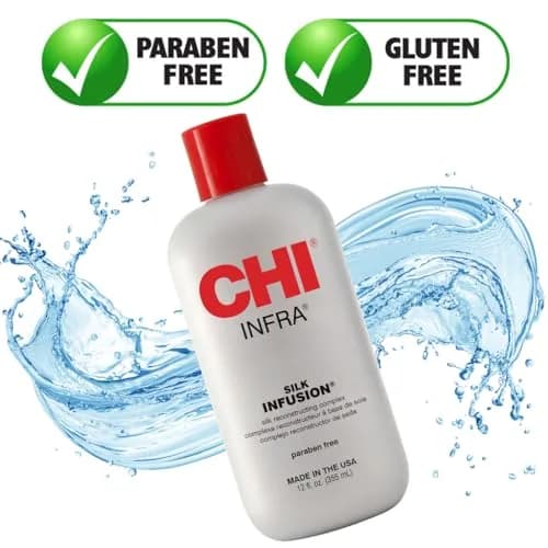 CHI Infra Silk Infusion Leave-In Hair Treatment 355ml (12 Fl Oz) | Reconstructs Damaged Hair thumbnail 3