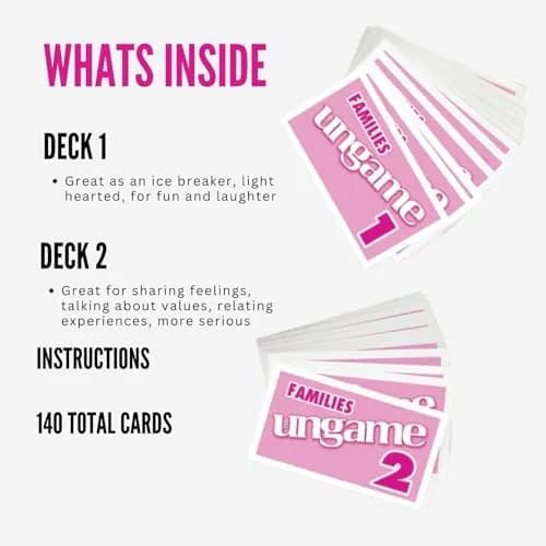 TaliCor Pocket UNGAME Families Edition Card Game 140 Cards | Non-Competitive Conversation Starter for Ages 5+ thumbnail 5