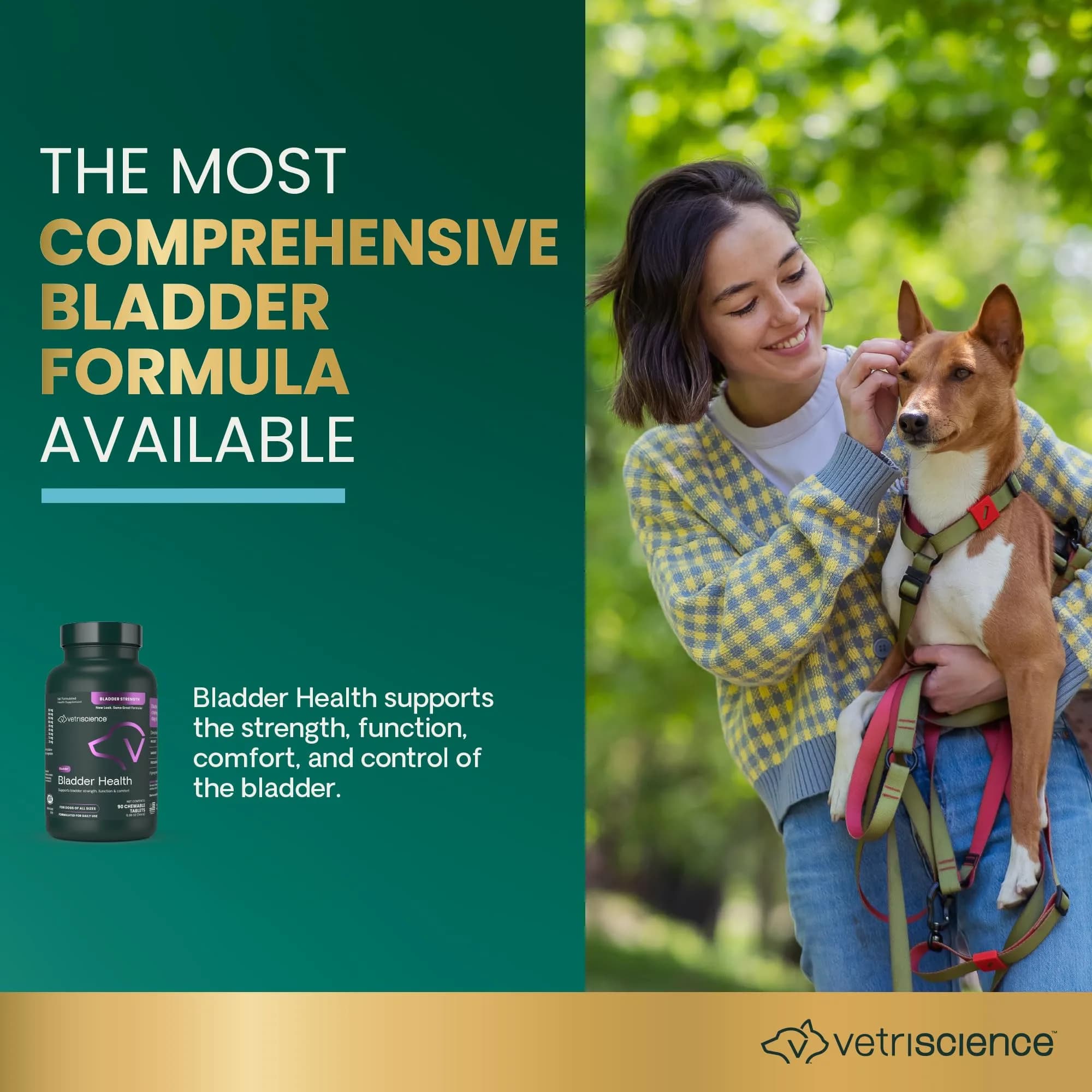 VetriScience Bladder Health for Dogs 90 Count Chewable Tablets | Supports Urinary Tract Health & Reduces Leakage - view 3