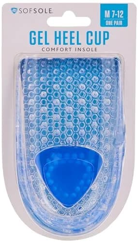 Sof Sole Gel Heel Cup Shoe Insoles Men 7-12 | Heel Pain Relief & Shoe Fit Support thumbnail 1