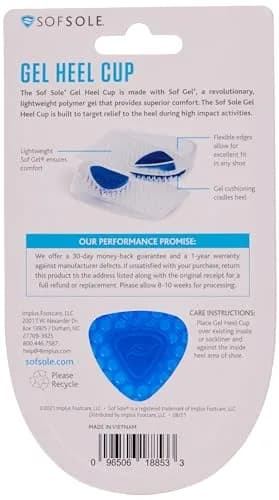 Sof Sole Gel Heel Cup Shoe Insoles Men 7-12 | Heel Pain Relief & Shoe Fit Support thumbnail 2