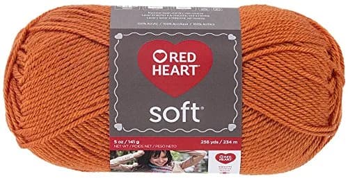 Red Heart Soft Yarn, Tangerine | 256 yards, Acrylic, Ideal for crochet & knitting projects thumbnail 1
