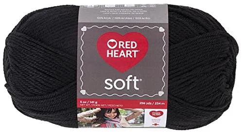 Red Heart Soft Yarn, Black | Ultra Soft Acrylic Yarn for Knitting & Crochet thumbnail 1