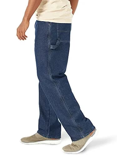 Wrangler Authentics Men's Fleece Lined Carpenter Pant, Dark Indigo, 38W x 32L | Durable Cold-Weather Workwear thumbnail 5