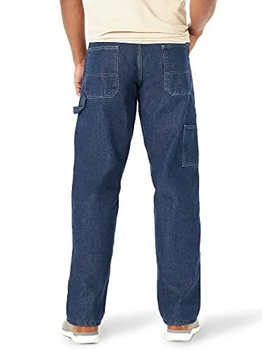 Wrangler Authentics Men's Fleece Lined Carpenter Pant, Dark Indigo, 38W x 32L | Durable Cold-Weather Workwear thumbnail 2