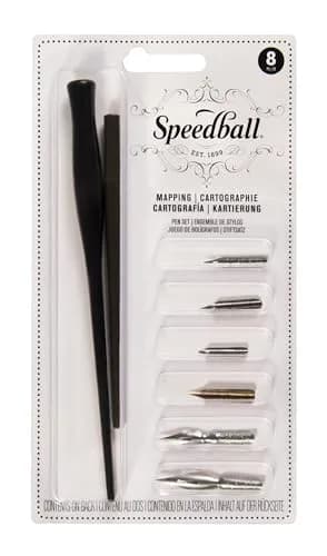 Speedball Mapping Pen Set, 6 Pen Points & 2 Holders | Technical Drawing & Drafting thumbnail 1