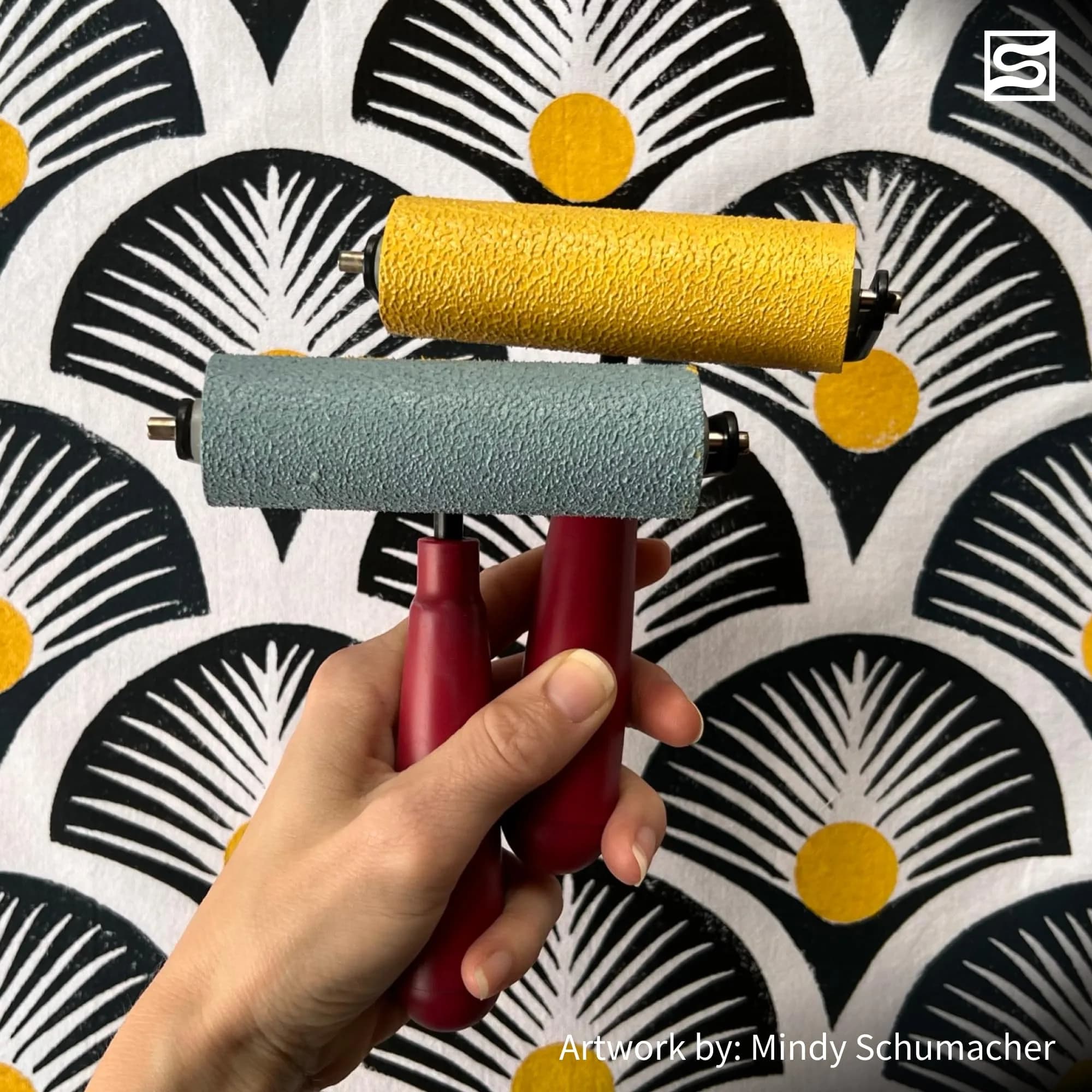 Speedball Soft Rubber Brayer 3.5-Inch (8.9 cm) | Printmaking Roller for Gel & Block Printing - view 9