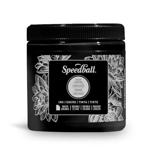 Speedball Water Soluble Block Printing Ink 8 fl oz | Bold Color, Satin Finish, Non-Toxic thumbnail 1